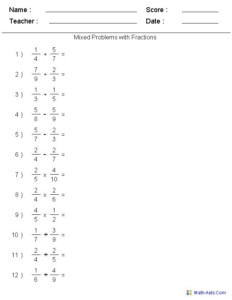 Decimals Add Subtract Multiply Divide Worksheet - Decimalworksheets.net