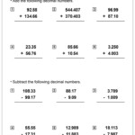 Adding And Subtracting Decimals Worksheets Math Monks