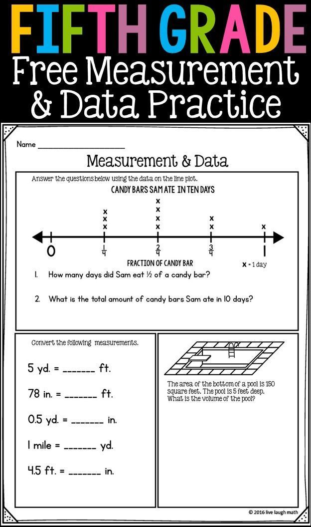 Free Fifth Grade Measurement Data Printable Can Be Used As Daily Free Fifth Grade Measurement Data Printable Can Be Used As Daily