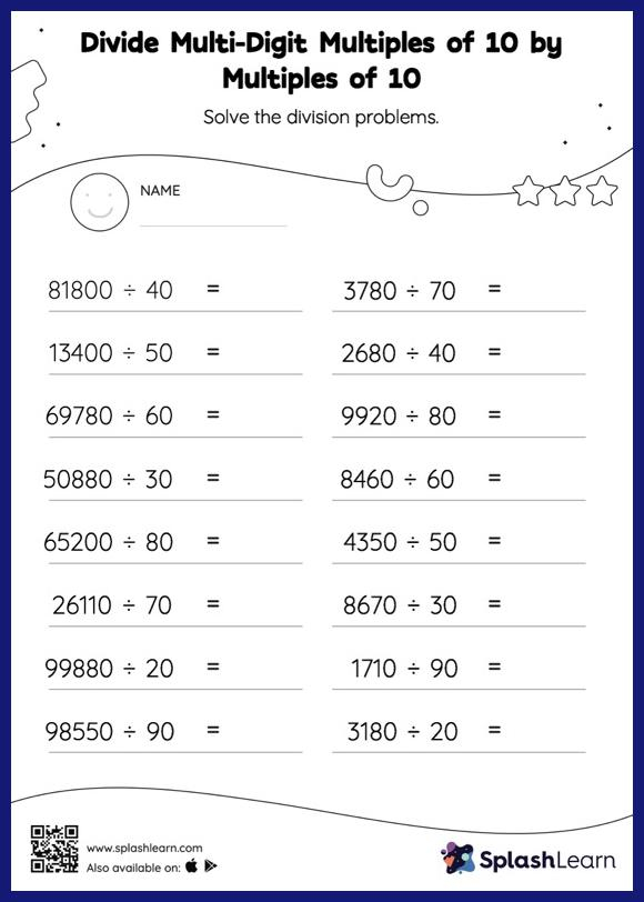 Multi Digit Division Worksheets For 5th Graders Online SplashLearn Multi digit Division Worksheets For 5th Graders Online SplashLearn