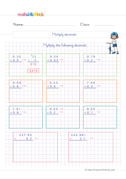 Multiplying And Dividing Decimals Worksheets 6th Grade PDF Math Multiplying And Dividing Decimals Worksheets 6th Grade PDF Math