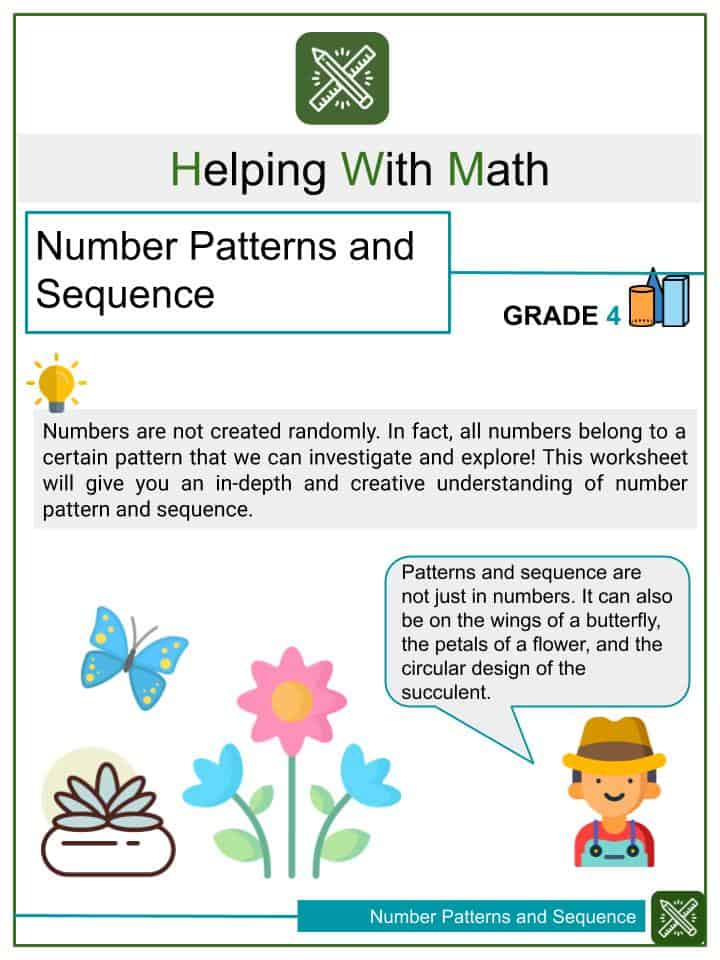 Number Patterns And Sequence 4th Grade Math Worksheets Helping With Math Number Patterns And Sequence 4th Grade Math Worksheets Helping With Math